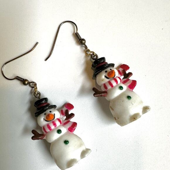 Snowman earrings - Picture 8 of 8